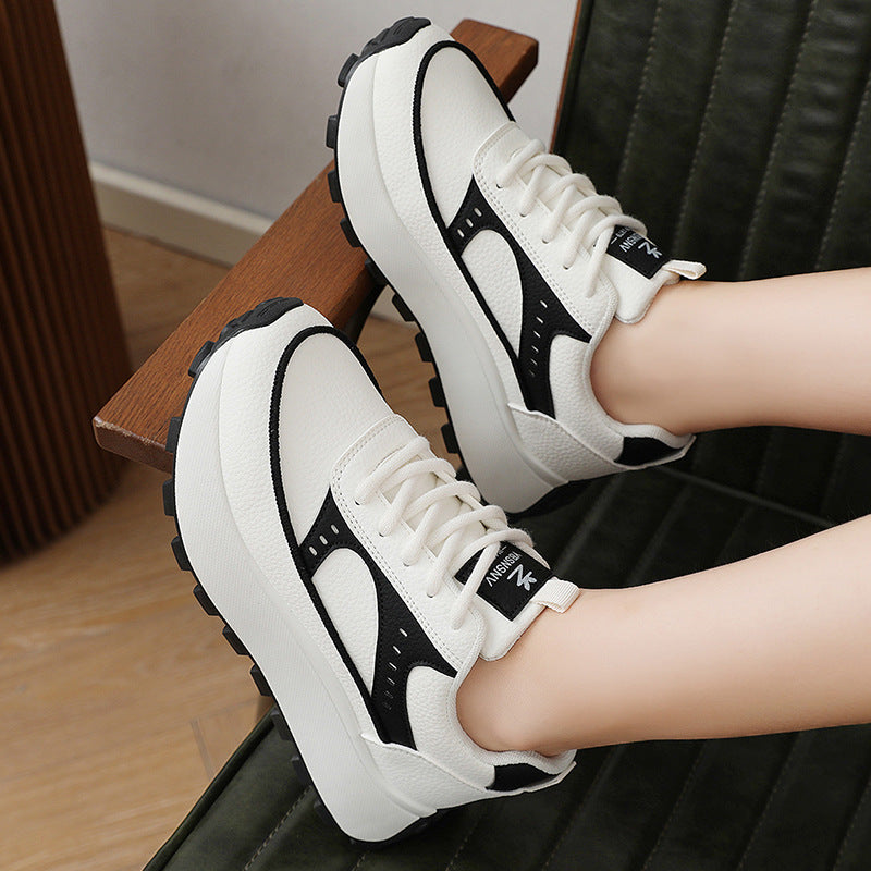 Damen Plattform-Sneaker mit modischem Obermaterial und rutschfester Sohle R&B