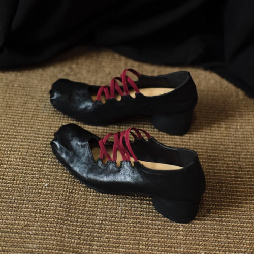 Damen Elegante Schnürschuhe mit ausgefallenem Design und hochkanntiger Zehenpartie R&B