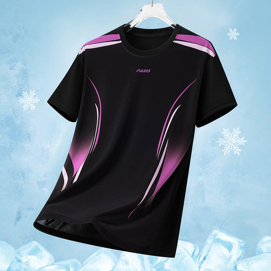 Herren nan atmungsaktives Funktionsshirt mit ergonomischem Schnitt und dynamischem Print R&B