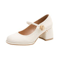 Damen elegante Mary Jane Schuhe mit Blockabsatz R&B
