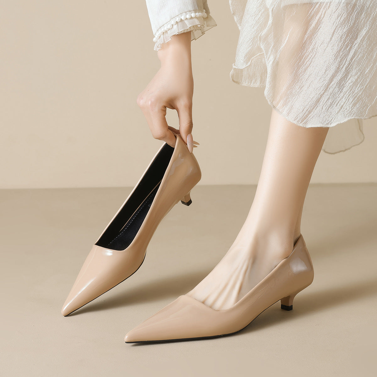 Damen spitze Absatzschuhe