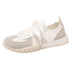 Damen Sneakers mit glänzenden Schnürsenkeln und atmungsaktivem Mesh-Obermaterial R&B