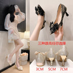 Damen elegante spitze Ballerinas mit floraler Applikation