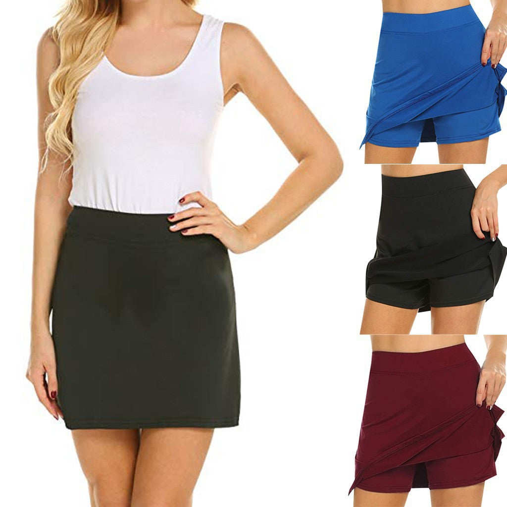 Damen sportlicher Röcke mit integrierter Shorts R&B