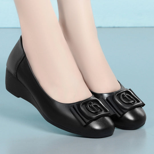 Damen Wedge-Pumps mit dekorativem Schmuckdetail und komfortablem Fußbett R&B