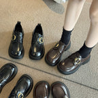 Damen elegante Loafers mit dekorativem Schnallenverschluss und rutschfester Sohle R&B
