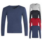 Herren klassischer V-Ausschnitt Pullover R&B