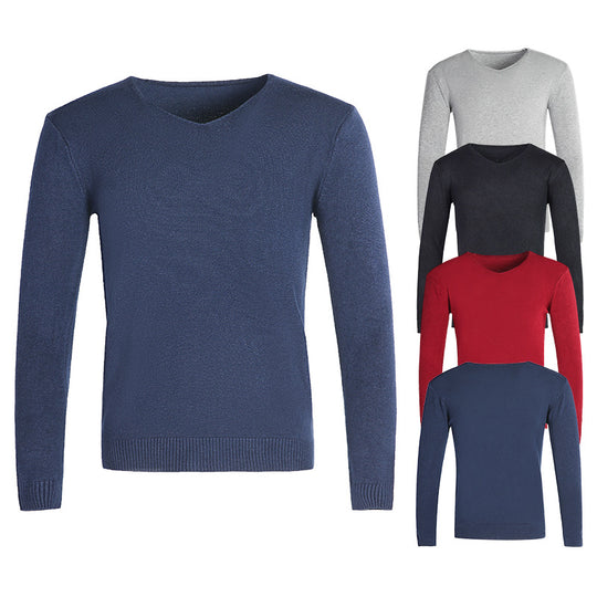 Herren klassischer V-Ausschnitt Pullover R&B