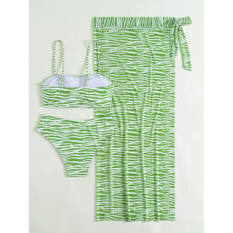 Damen Zweiteiliges Set mit Crop-Top und Wickelrock
