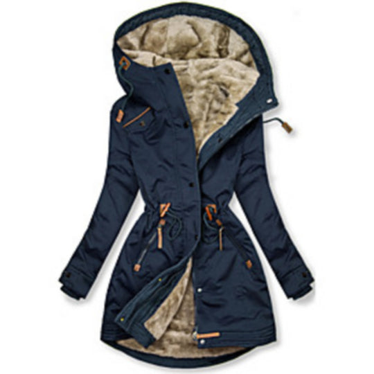 Damen Wintersaison Parka mit warmer Fleece-Fütterung R&B