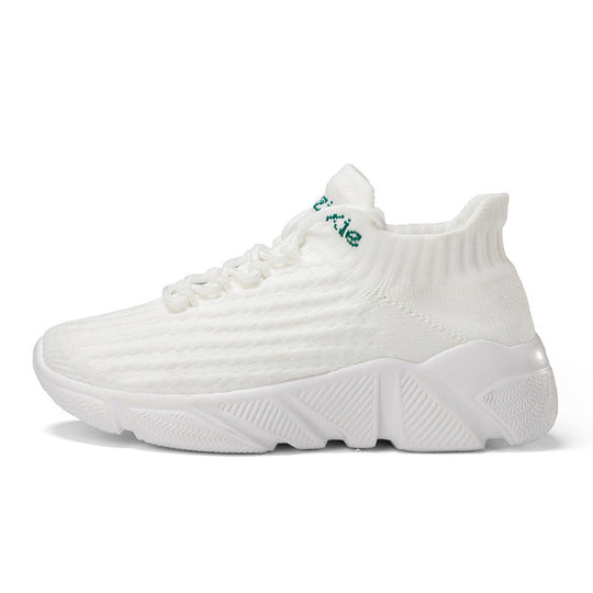 Damen Sportliche Strick-Sneaker mit rutschfester Sohle und einzigartigem Farbdesign R&B