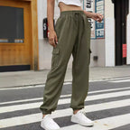 Damen Cargo-Hose mit elastischem Bund und praktischen Taschen R&B