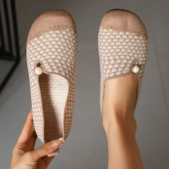 Damen Komfortable Slipper mit modischem Strukturmuster R&B