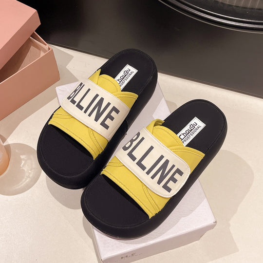 Damen Slide-Sandalen mit breitem, verstellbarem Riemen und rutschfester Sohle R&B