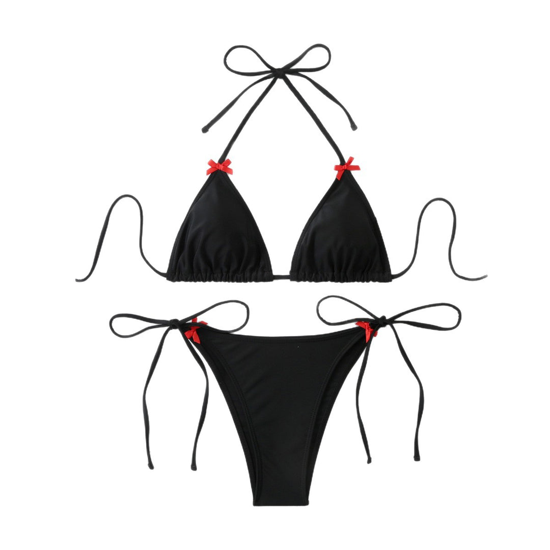 Damen Triangel-Bikini-Set mit verspielten Rüschendetails R&B