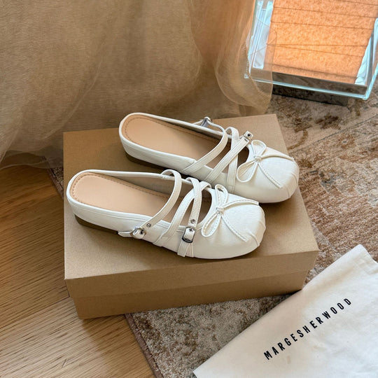 Damen Ballerinas mit eleganter Schleifenapplikation und schimmerndem Obermaterial R&B
