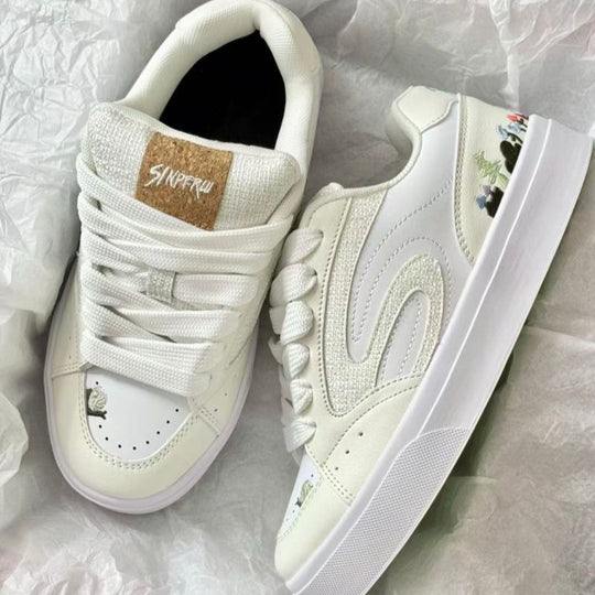 Damen Sportliche Sneakers mit tierischen Motiven und atmungsaktiver Oberflächenstruktur R&B