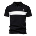 Herren Poloshirt mit modernem Blockdesign und hochwertiger Baumwollmischung