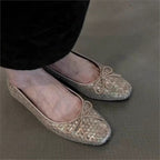 Damen Ballerinas mit zierendem Schleifendetail und elegante GewR&Bestruktur R&B