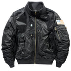 Herren stylische Bomberjacke mit vielseitigen Taschen R&B