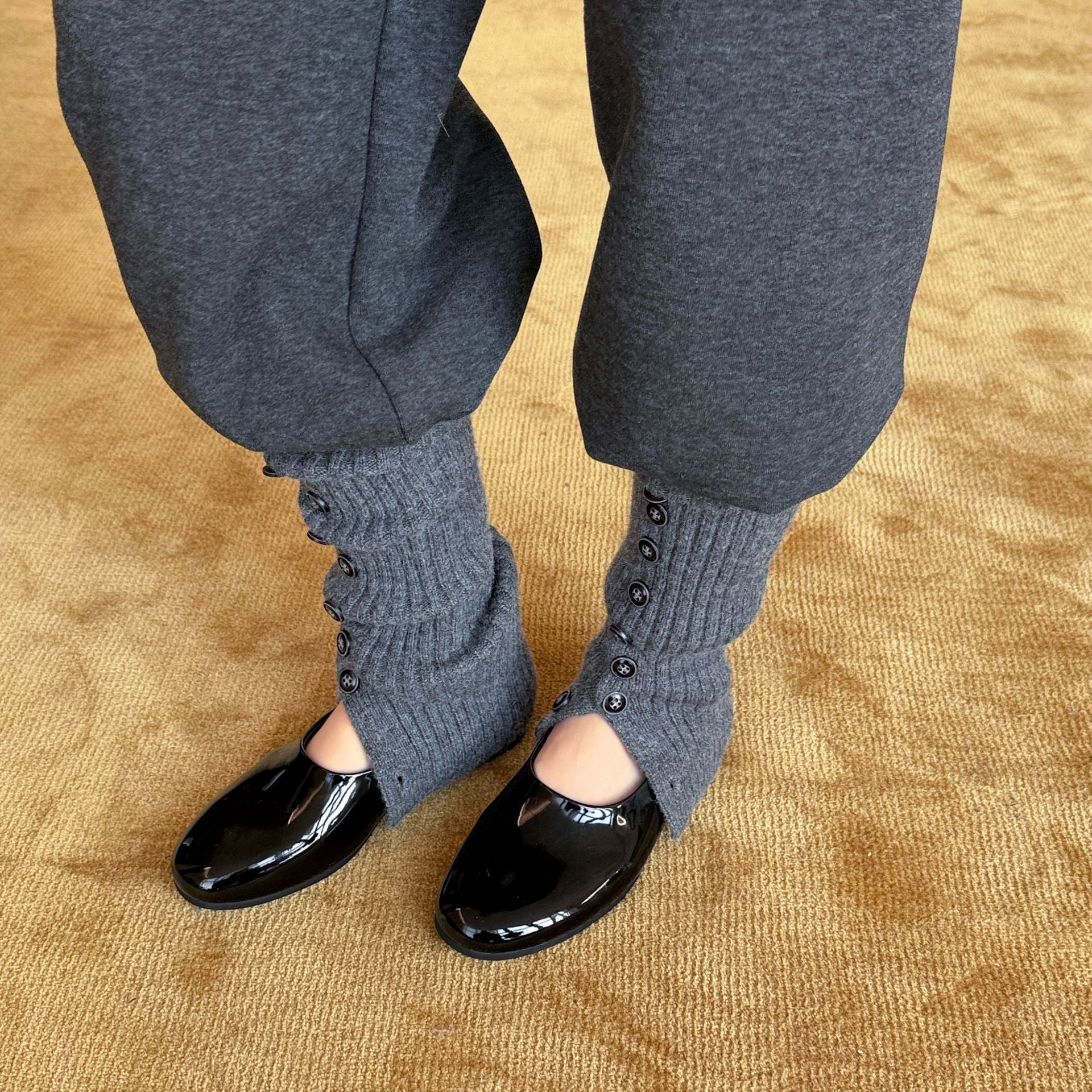 Damen Ballerinas aus hochwertigem Leder mit rutschfester Sohle R&B