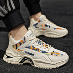 Damen moderne Sneakers mit auffälligem Print und dämpfender Laufsohle