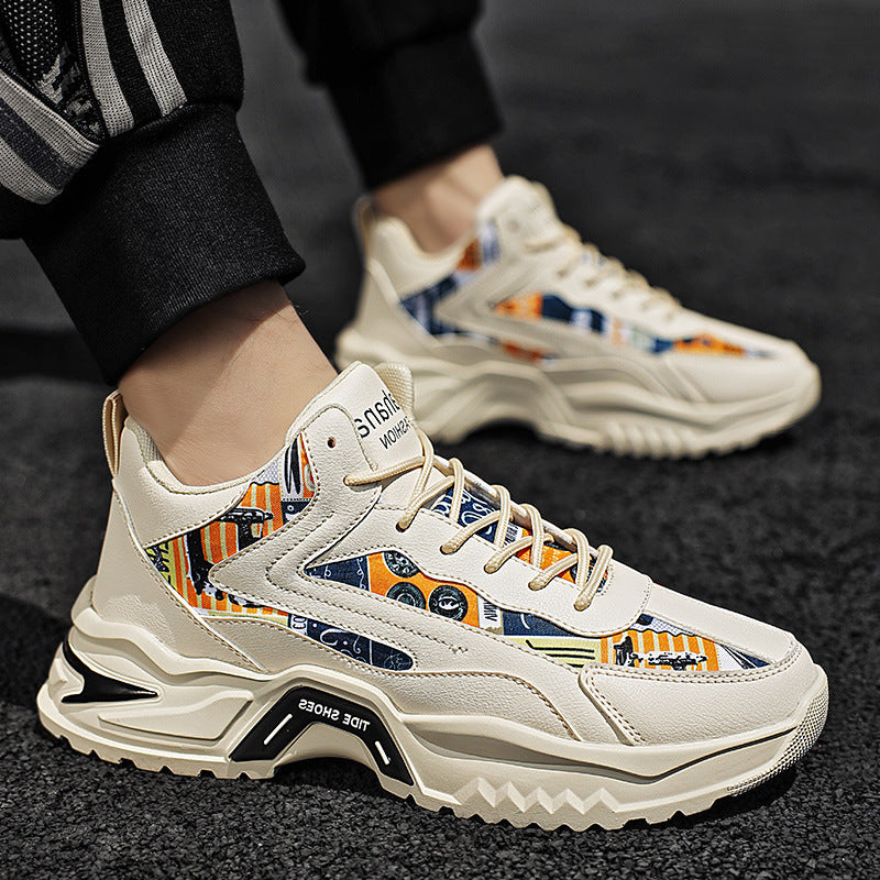 Damen moderne Sneakers mit auffälligem Print und dämpfender Laufsohle