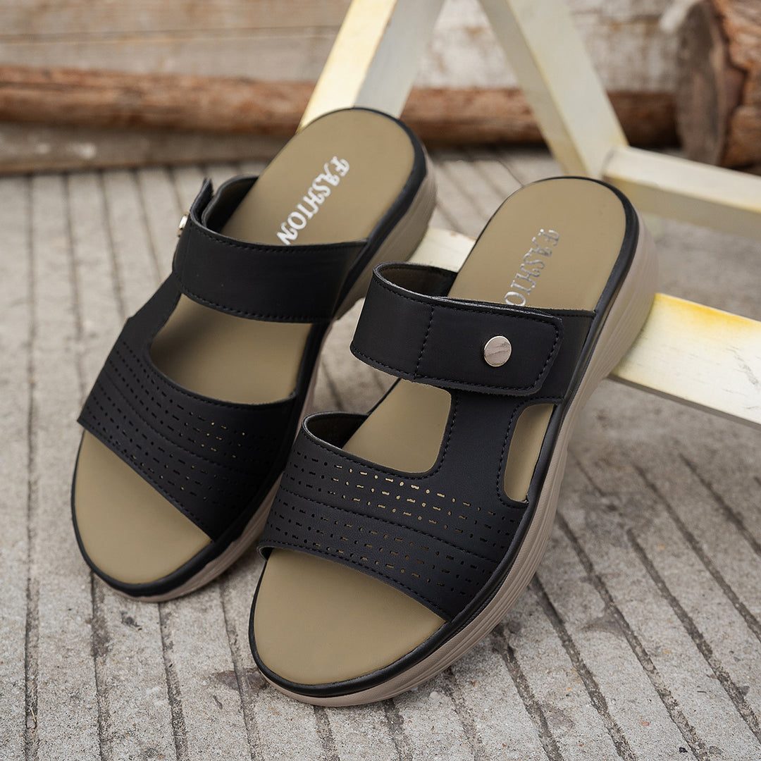 Damen Komfortable Sandalen mit verstellbaren Riemen und atmungsaktiver Oberfläche R&B