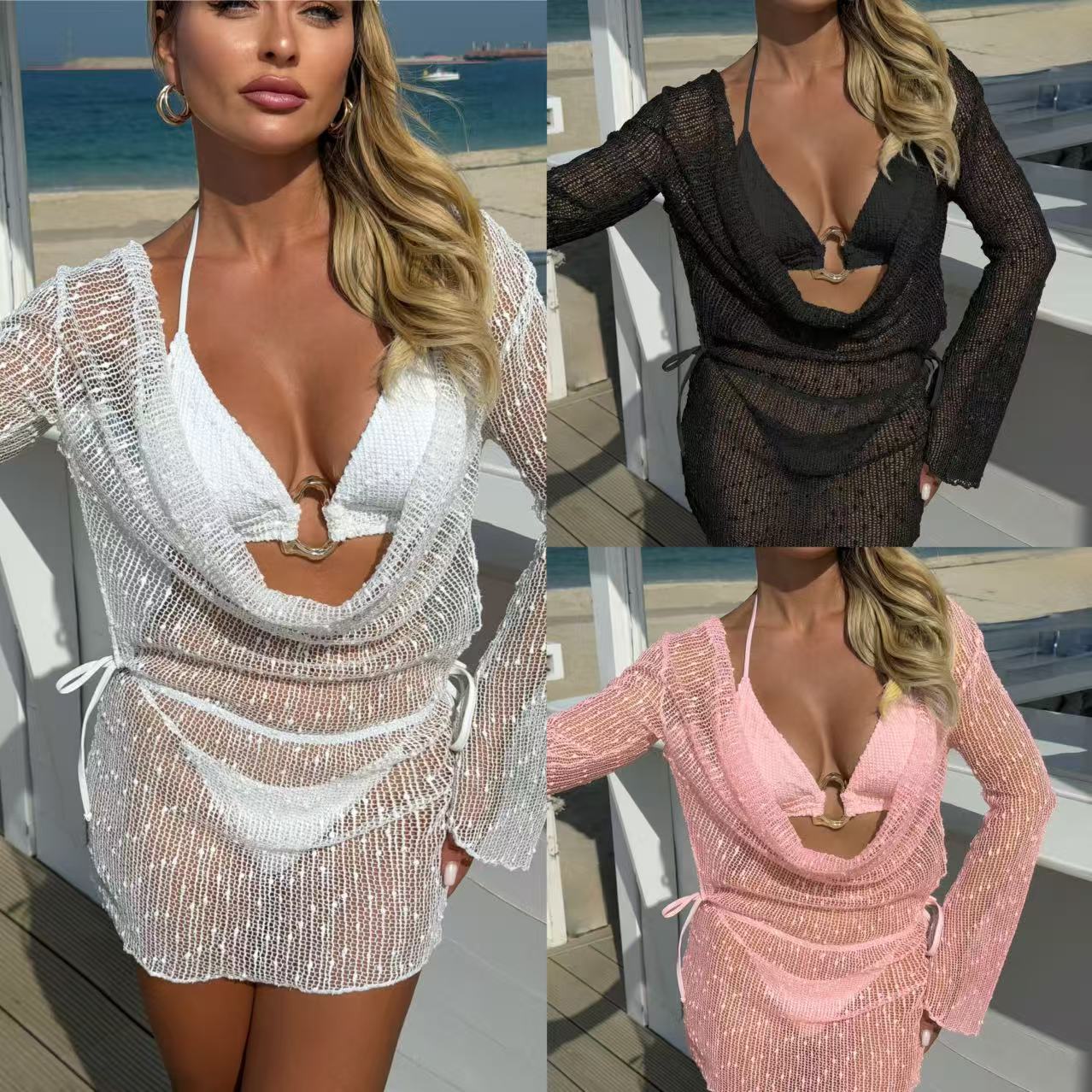 Damen Transparente Badekleid R&B