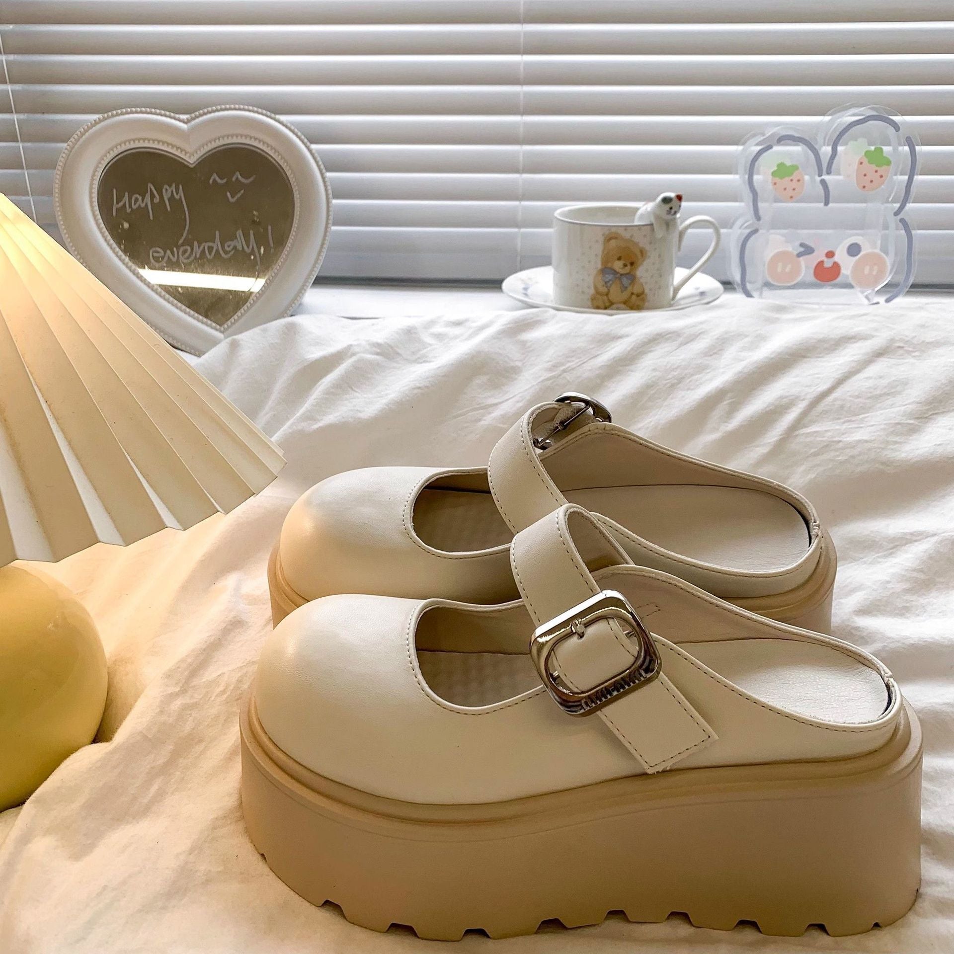 Damen modische Plateau-Sandalen mit verstellbarem Riemen R&B