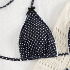Damen Triangel-Bikini-Set mit verspielten Punkten R&B