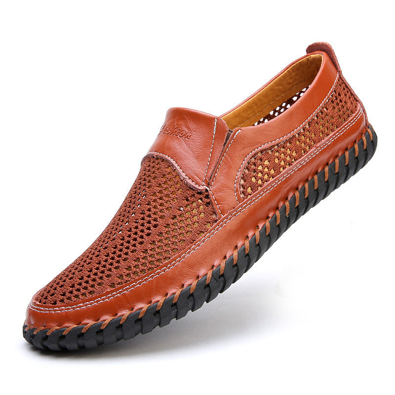 Damen Atmungsaktive Slipper aus weichem Leder mit flexiblem SohlenDesign