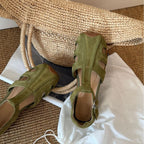 Damen Komfortable Sandalen mit geschlossenen Zehen und modischem Riemen