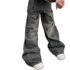 Damen Weiße Stoffhose mit modischen Stickereien R&B