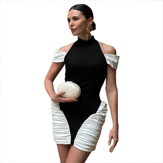Damen Figurumspielendes Kleid mit durchgehendem Rüschendesign R&B