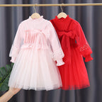 Mädchen festliches Tüllkleid mit Spitzen-Details R&B