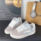 Damen Sneakers im lässigen Retro-Design mit atmungsaktiver Mesh-Oberfläche und dämpfender Sohle R&B