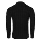 Herren modischer Rollkragenpullover mit Zopfmuster R&B