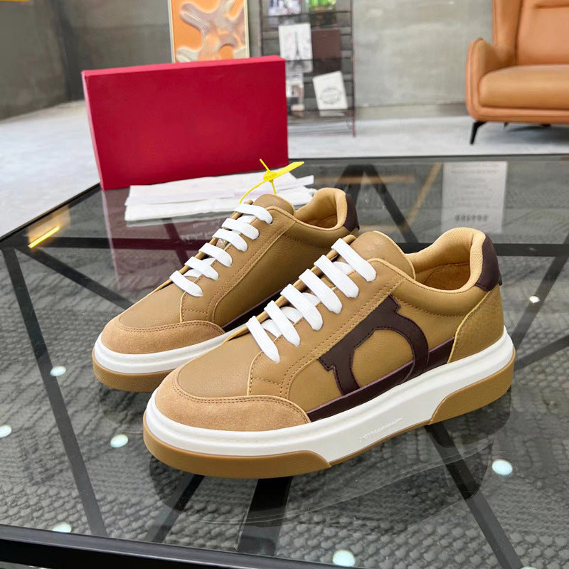 Damen Sportliche Sneakers mit hochwertiger Lederoberfläche und trendiger Designkombination R&B