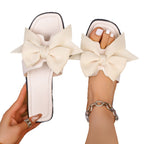 Damen Sandalen mit voluminösem Schleifenakzent und rutschfester Sohle R&B