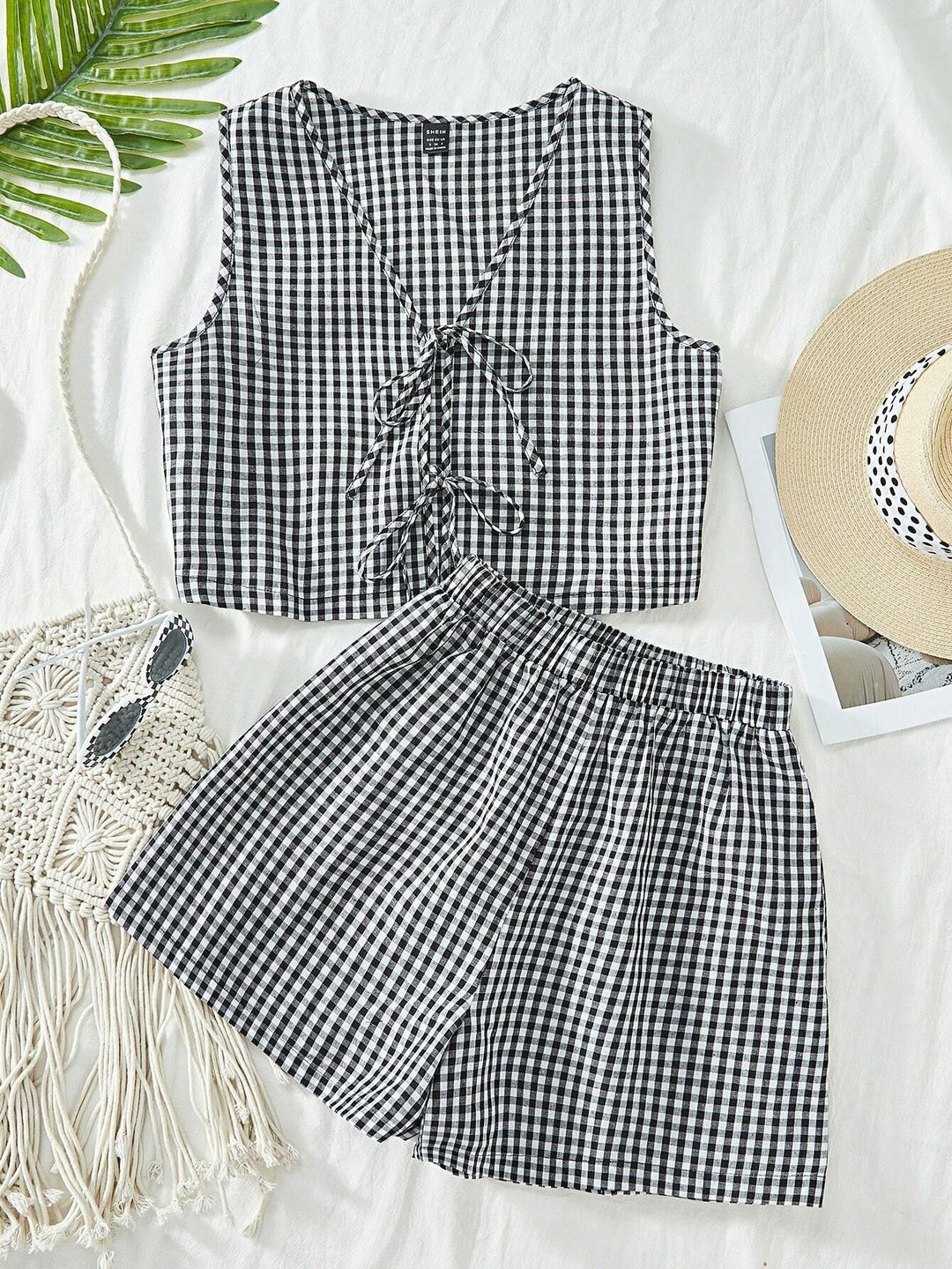 Damen Crop-Top und Shorts Set R&B