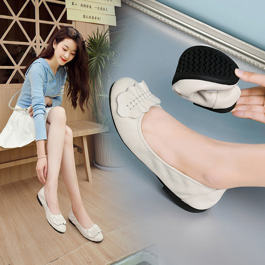 Damen Ballerinas mit dekorativem Schleifenakzent und rutschfester Sohle R&B