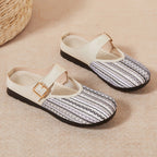 Damen Bequeme Clogs mit modischem Riemen und dekorativem Design