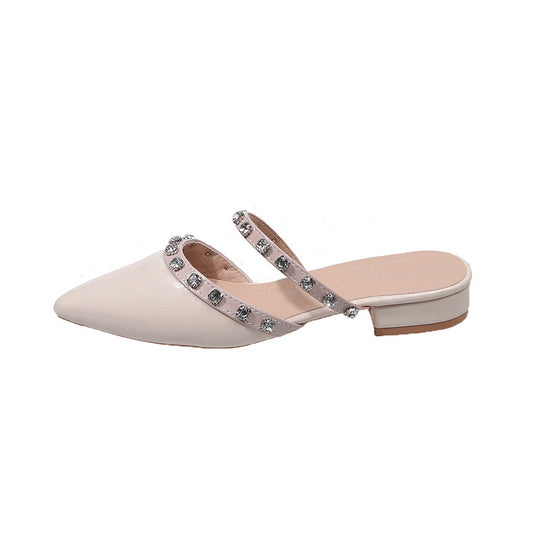 Damen Elegante Mules mit glitzernden Schmuckdetails R&B