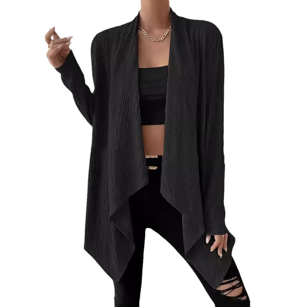 Damen Lässige Strickjacke mit modernem Waffelmuster R&B