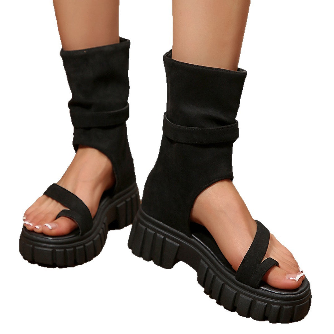 Damen Chunky Plateau-Sandalen mit flexibler Sohle R&B
