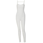 Damen Langärmeliger Jumpsuit mit schmalem Schnitt R&B