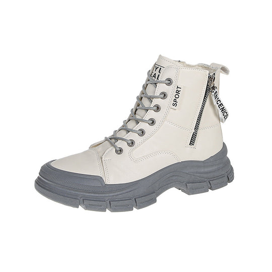 Damen modische High-Top Sneakers mit praktischem Reißverschluss und atmungsaktiver Sohle R&B