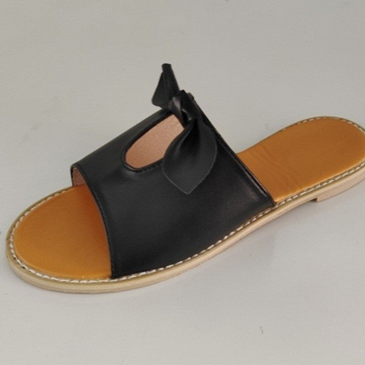 Damen Offene Mules mit dekorativem Schleifen-Detail R&B