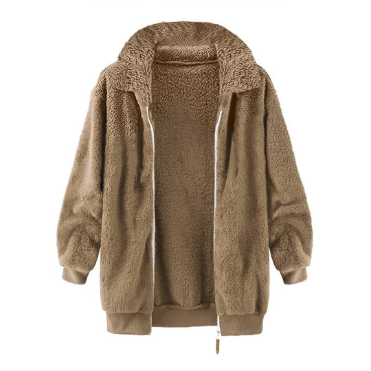 Damen Fleece-Jacke im Oversized-Stil R&B